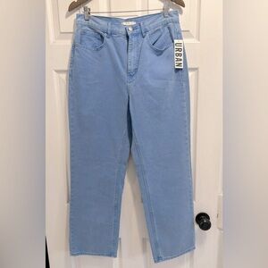 NWT Urban Outfitters BDG Cowboy Jeans High Waisted Straight Leg Sky Blue Size 30